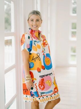 Mauve Sicily Collared Mini Dress Medium